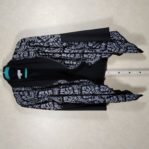 2/$10 04199 Katy & Rosy black and gray knit cardigan XL
